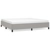 vidaXL Cama sin colch&oacute;n tela gris claro 200x200 cm