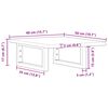 vidaXL Estante de lavabo de pared de acero y madera maciza de roble