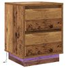 vidaXL Armario de Noche con caj&oacute;n 2 pcs Madera vieja 39 x 34,5 x 50 cm