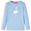 Camiseta infantil de manga larga azul claro 92