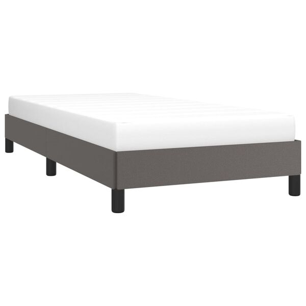 vidaXL Estructura de cama sin colchón cuero sintético gris 100x200 cm