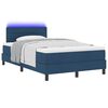 vidaXL Cama tipo Box Spring con colch&oacute;n con LED Azul 120 x 190 cm tela