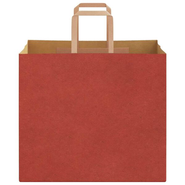 vidaXL Bolsas de papel con asas 50 uds rojo 32x22x28 cm