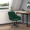 vidaXL Silla de oficina giratoria de terciopelo verde oscuro