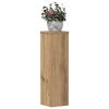vidaXL Soportes de plantas 2 uds madera roble artisian 17x17x60 cm
