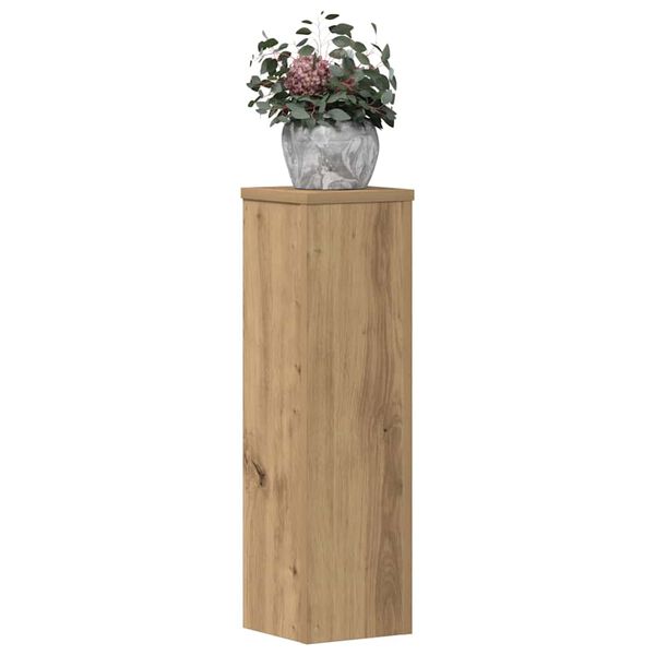 vidaXL Soportes de plantas 2 uds madera roble artisian 17x17x60 cm