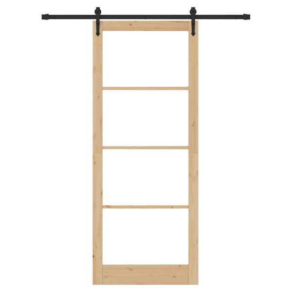 vidaXL Puerta Corredera Natural 83 x 232 cm