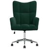 vidaXL Silla de relajaci&oacute;n de terciopelo verde oscuro
