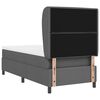 vidaXL Cama tipo Box Spring con colch&oacute;n Gris oscuro 80 x 200 cm tela