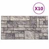 vidaXL Paneles de pared 10 pcs Gris y 100 x 50 cm Espuma EPS