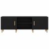 vidaXL Gabinete de TV Roble Negro 150 x 30 x 50 cm