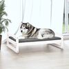 vidaXL Cama para perros madera maciza de pino blanco 105,5x75,5x28 cm