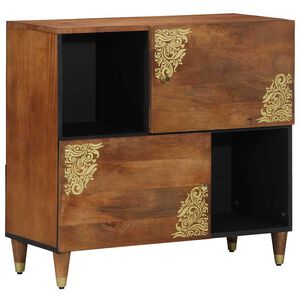 vidaXL Aparador Marr&oacute;n 80 x 33 x 75 cm Madera de mango maciza