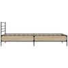 vidaXL Estructura cama madera ingenier&iacute;a metal roble Sonoma 90x190 cm