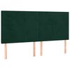 vidaXL Cama box spring colch&oacute;n y LED terciopelo verde oscuro 180x200cm