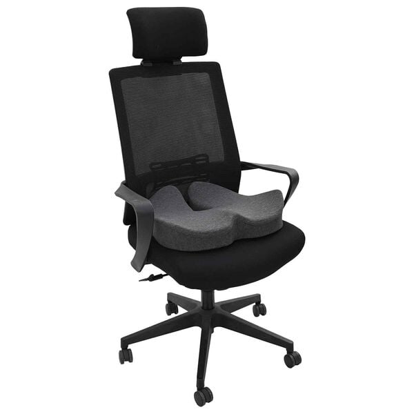 vidaXL Almohada para el asiento Gris oscuro 50 x 43 x 10 cm