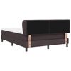 vidaXL Cama box spring con colch&oacute;n Marr&oacute;n oscuro 140 x 200 cm tela