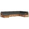 vidaXL Conjunto de sof&aacute;s de exterior 8 uds. Natural y Antracita