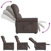 vidaXL Sill&oacute;n reclinable vertical de cuero sint&eacute;tico marr&oacute;n brillante