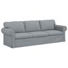 vidaXL Sof&aacute; Gris Claro 245 x 82 x 80 cm tela