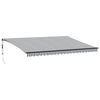 vidaXL Toldo retr&aacute;ctil autom&aacute;tico gris antracita y blanco 500x350 cm