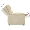 vidaXL Sillón reclinable de tela crema