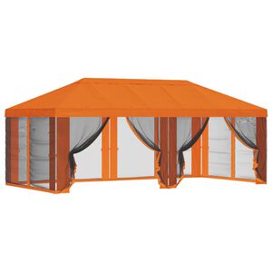 vidaXL Funda de Gazebo con Paredes Laterales Naranja 600,5 x 300,5 cm