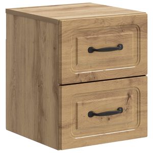 vidaXL Mesita de Noche de Pared Roble artisan 34,5 x 33 x 40 cm