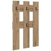 vidaXL Perchero de pared Montada en la pared Roble artisan