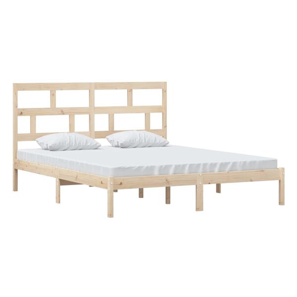 vidaXL Estructura de cama de madera maciza de pino 160x200 cm