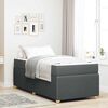 vidaXL Estructura de cama con colch&oacute;n Gris oscuro 90 x 190 cm tela
