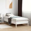 vidaXL Estructura de cama sin colch&oacute;n madera maciza blanca 75x190 cm