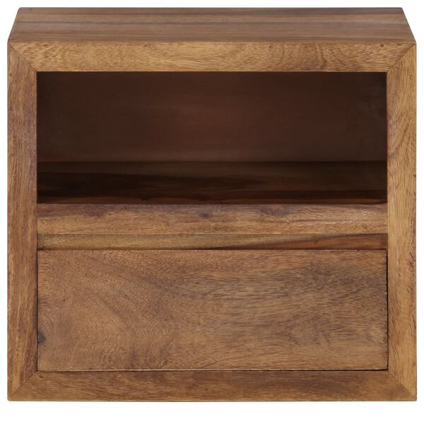 vidaXL Mesita de noche de madera maciza de acacia 40x30x35 cm