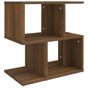 vidaXL Mesita de noche madera contrachapada marr&oacute;n roble 50x30x51,5cm