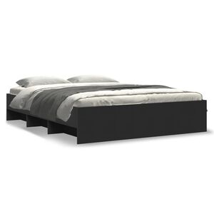 vidaXL Estructura de cama madera de ingenier&iacute;a negra 150x200 cm