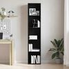 vidaXL Librer&iacute;a de roble negro 40x30x189 cm Madera de ingenier&iacute;a