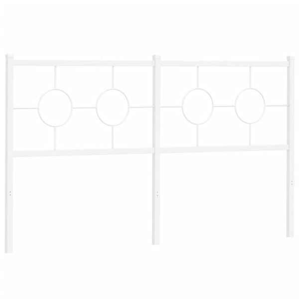 vidaXL Cabecero de metal blanco 150 cm