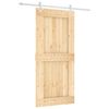 vidaXL Puerta Corredera 95 x 210 cm Natural y Blanco