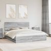 vidaXL Estructura de cama Gris Sonoma 200 x 200 cm Madera Ingenieril