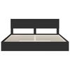 vidaXL Cama con almacenamiento Negro 200 x 200 cm Madera de ingenier&iacute;a