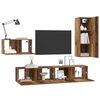 vidaXL Conjunto de mueble de TV con caj&oacute;n 4 pcs Madera envejecida