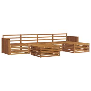 vidaXL Conjunto de sof&aacute;s de exterior 6 pcs Natural