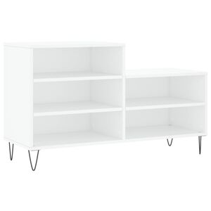 vidaXL Mueble zapatero madera contrachapada blanco 102x36x60 cm