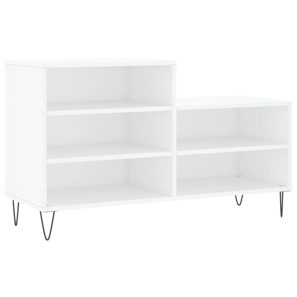 vidaXL Mueble zapatero madera contrachapada blanco 102x36x60 cm