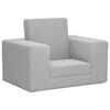 vidaXL Sof&aacute; cama infantil felpa suave gris claro