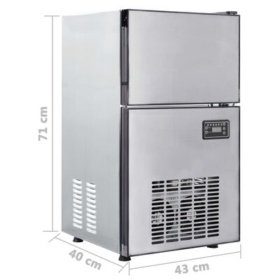 vidaXL Máquina para hacer cubitos de hielo 420 W 50 kg / 24 h