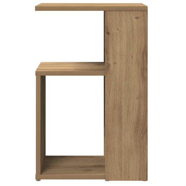 vidaXL Mesa auxiliar de madera contrachapada roble artisan 36x30x56 cm