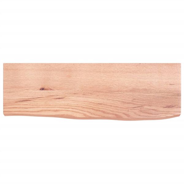 vidaXL Estante de pared madera de roble tratada marr&oacute;n claro 60x20x4cm