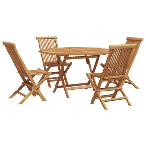 vidaXL Conjunto de Comedor de Jardín 5 pcs Marrón