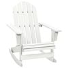 vidaXL Mecedora de jard&iacute;n de madera blanca